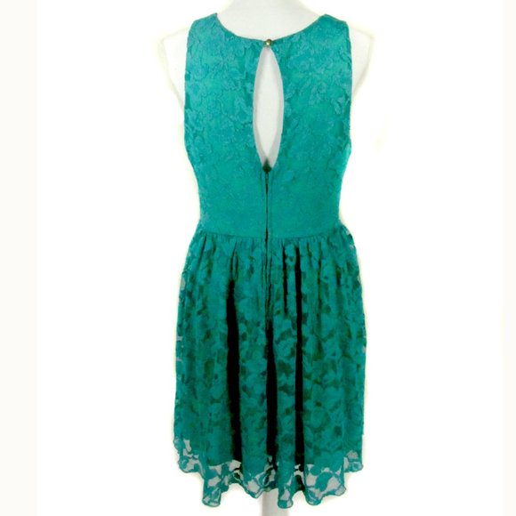 Emerald Sundae Dress Size 13 Teal Floral - Picture 5 of 5